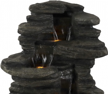 Stacked Shale Rock Waterfall Fountain