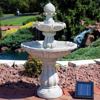 White Color Solar Water Fountain