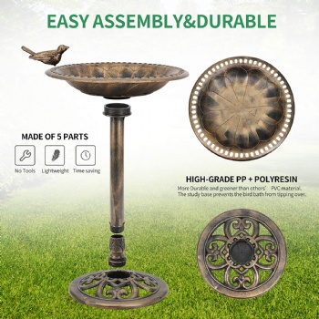 28 Inch Bird Bath for Outdoor