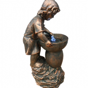 Water Fountain with Girls, Outdoor Garden & Yard Decorative Feature
