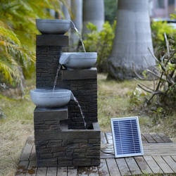 Modern outdoor garden solar cascade jar/pot fountain decoration solar fountain