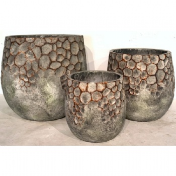 Outdoor Fiber cement Planter Round Fiber Cement Pot