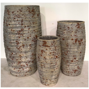 Outdoor Fiber cement Planter Round Fiber Cement Pots