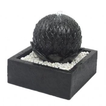 Polyresin outdoor fountain with light Bowl Water Fountain
