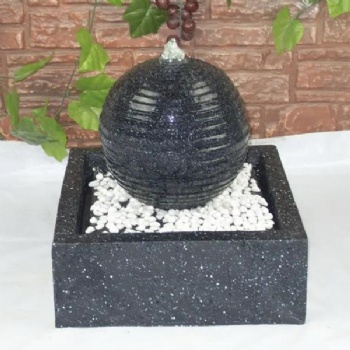 Polyresin outdoor fountain with light Bowl Water Fountain