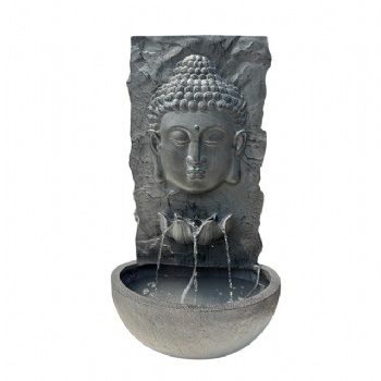 29.9 inches tall indoor and outdoor Buddha face fountain